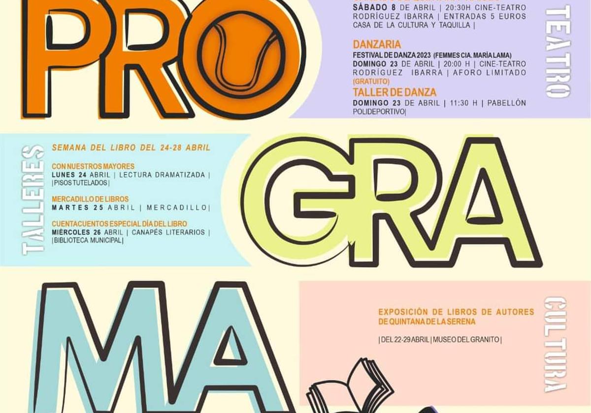 El Ayuntamiento publica la programación cultural y deportiva de abril