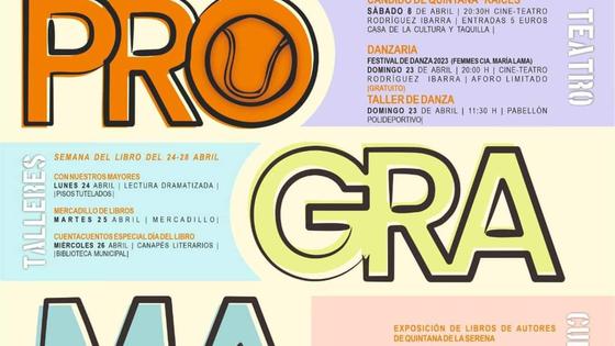 El Ayuntamiento publica la programación cultural y deportiva de abril