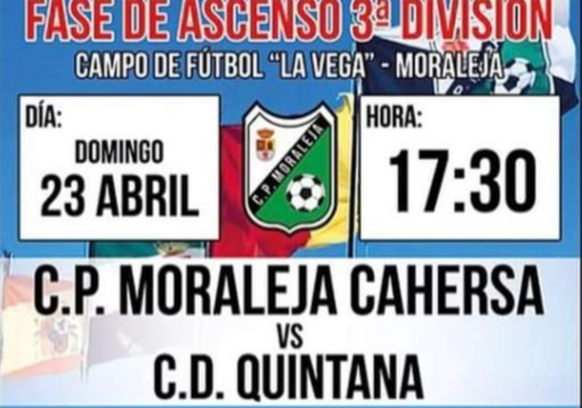 Horario confirmado para el CP Moraleja - CD Quintana