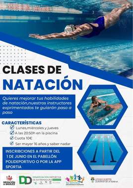 El plazo de inscripción para cursos de natación abre el 1 de junio