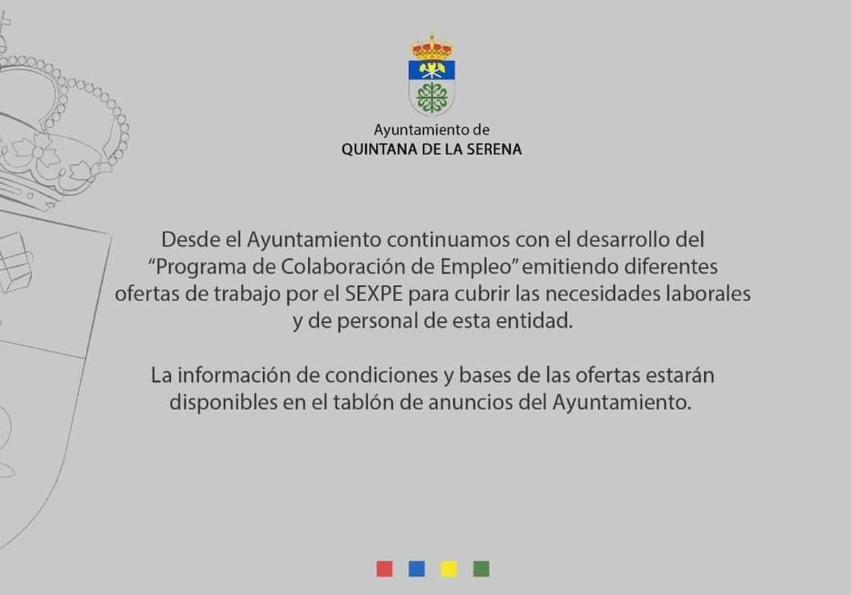 Puesta en marcha del Programa de colaboración económica municipal de empleo