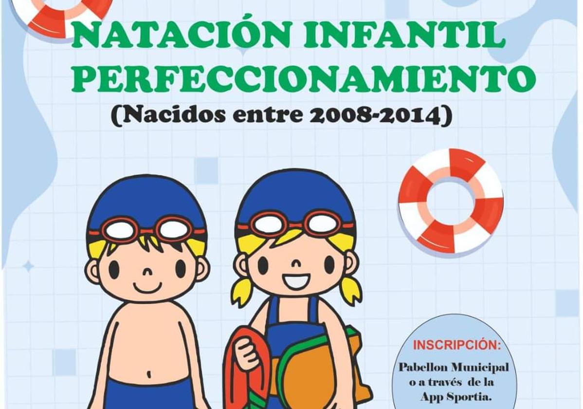 Abierto el plazo de inscripción para cursos de perfeccionamiento de natación infantil