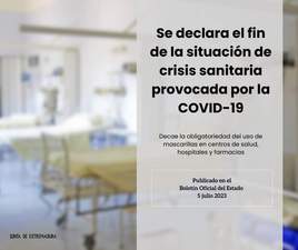 Se declara el fin de la crisis sanitaria por la Covid-19