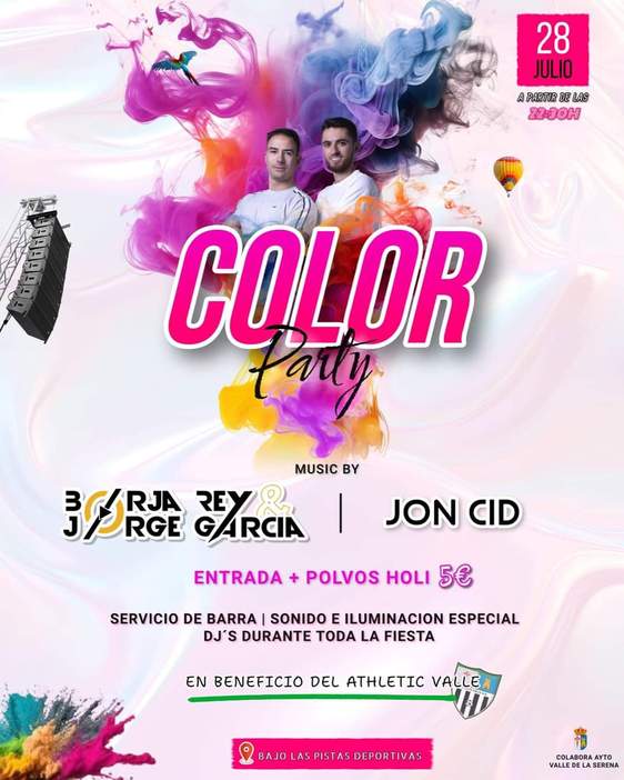 'Party Color' el 28 de julio en Valle de la Serena