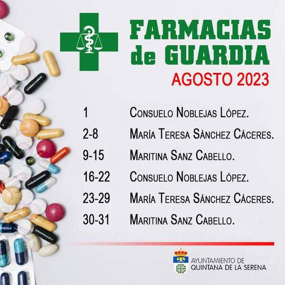 Publicado el horario de las farmacias para el mes de agosto