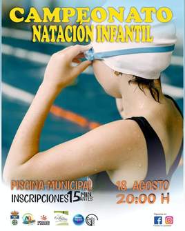 El campeonato de natación infantil será el día 18 de agosto