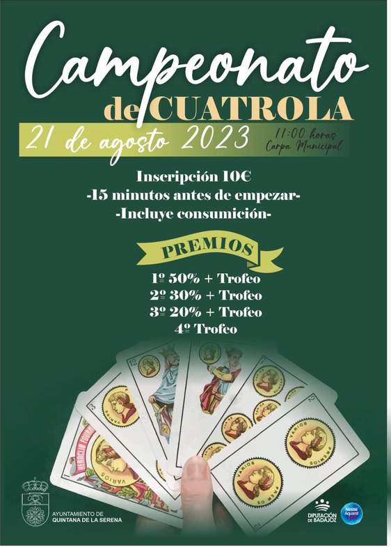 La localidad acogerá el 21 de agosto el campeonato de cuatrola