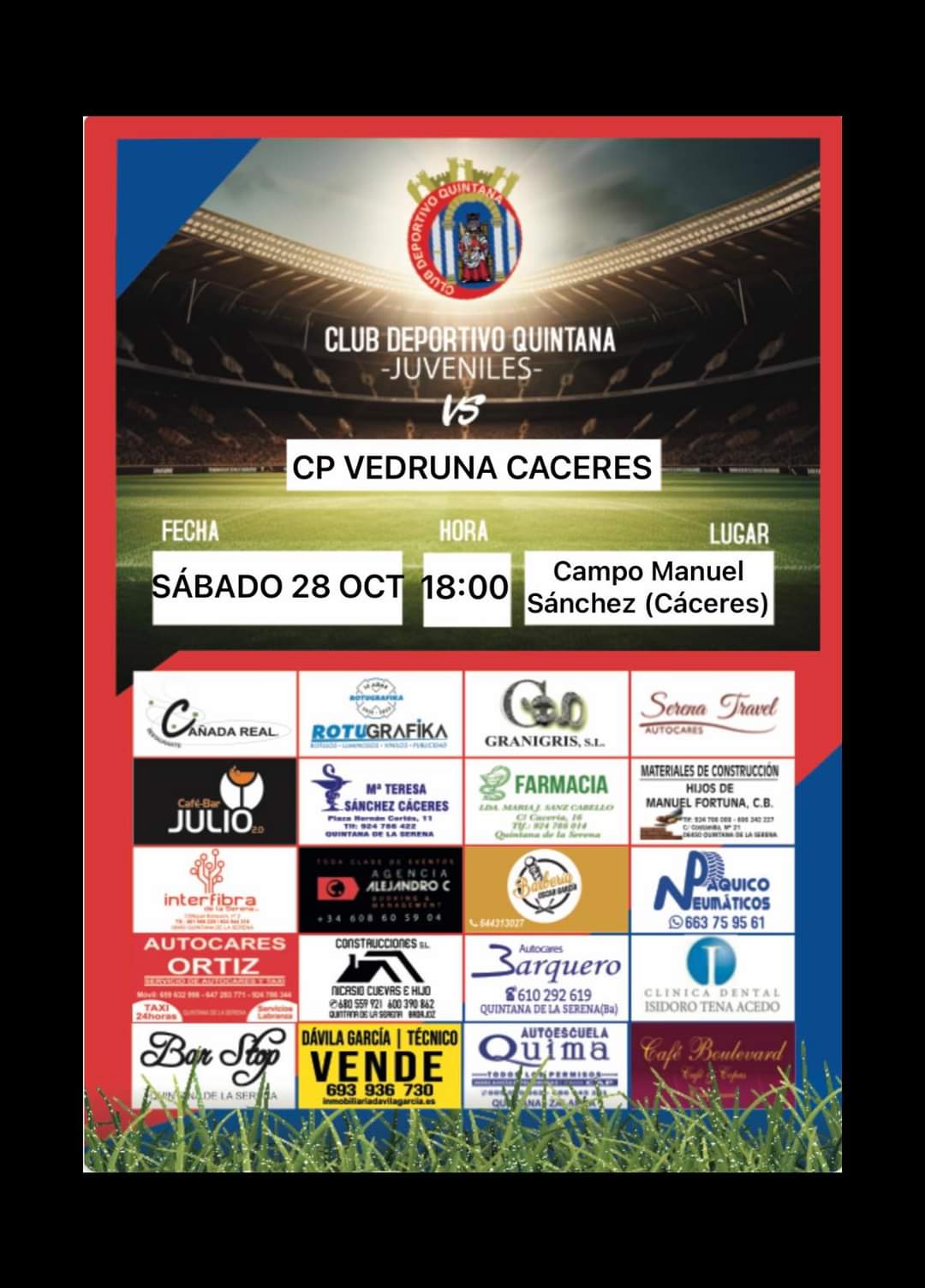 El CD Quintana juvenil se desplaza a Cáceres para alargar su buen momento