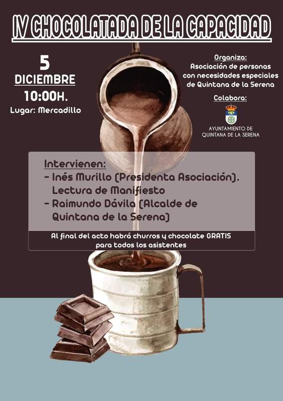 IV Chocolatada solidaria en Quintana por la discapacidad