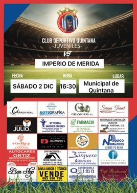 El CD Quintana Juvenil se mide al Imperio Mérida como local