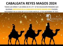 Inscripciones abiertas para participar en la Cabalgata de los Reyes Magos de 2024