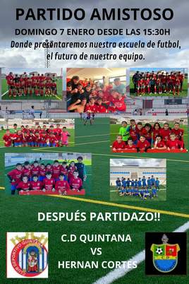 El CD Quintana preparará la vuelta a la competición enfrentándose en un amistoso al Hernán Cortés