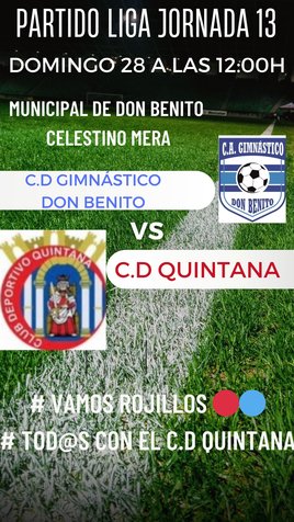 Horario confirmado del Gimnástico Don Benito - CD Quintana