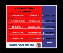 La cantera de CD Quintana jugará este fin de semana tres partidos