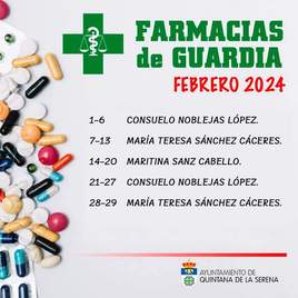 Publicado el horario de las farmacias para el mes de febrero