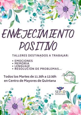 Taller de envejecimiento positivo en el Centro de Mayores de Quintana