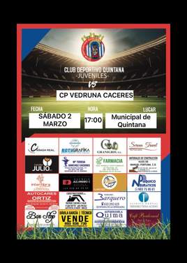 El CD Quintana Juvenil busca recuperar el liderato frente al CP Vedruna