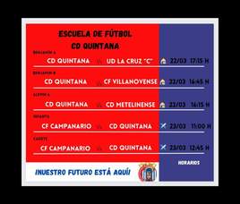 La cantera de CD Quintana jugará este fin de semana cinco partidos