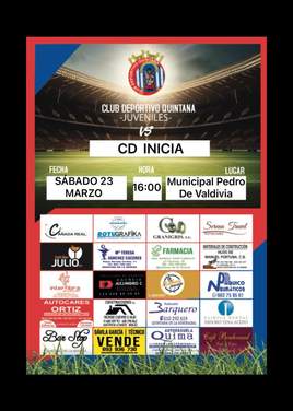 El CD Quintana Juvenil se mide al CD Inicia a domicilio