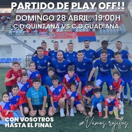 Horario confirmado para el CD Quintana - CD Guadiana