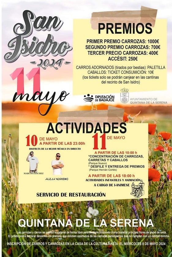 Anunciado el cartel de la romería de San Isidro