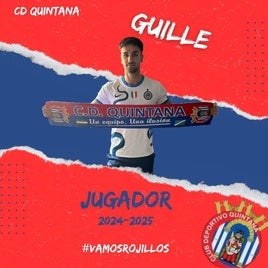 Guille Barquero, segundo fichaje del CD Quintana