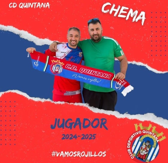 Chema renueva su vínculo una temporada mas con el CD Quintana