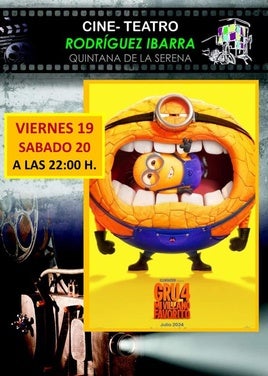 Doble sesión de 'Gru 4' en el Cine Teatro Rodríguez Ibarra