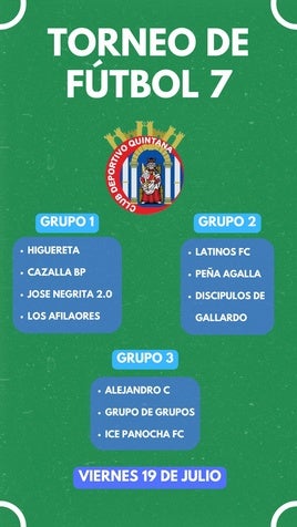 Diez equipos lucharán por vencer el torneo de fútbol 7 de Quintana