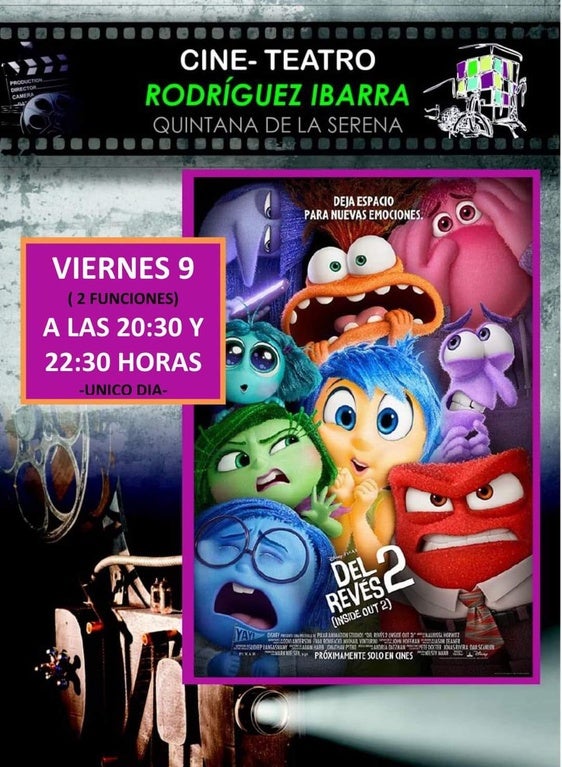 Doble sesión de 'Del reves 2' en el Cine Teatro Rodríguez Ibarra