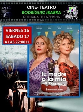 Doble sesión de 'Tu madre o la mía' en el Cine Teatro Rodríguez Ibarra