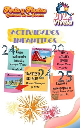 Programadas las actividades infantiles de la Feria 2024