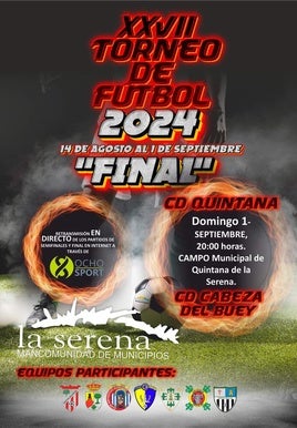 El CD Quintana disputará la final del Trofeo Mancomunidad ante el CD Cabeza del Buey