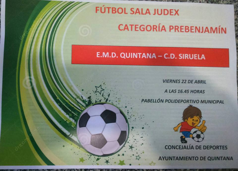 El equipo de fútbol sala de la Escuela Municipal de Deportes de Quintana prebenjamín se enfrentará este viernes al C.D. Siruela