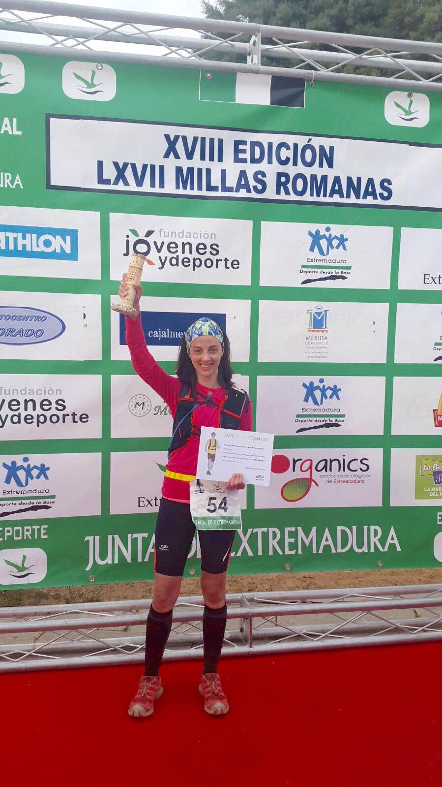 Mica Cáceres tras la prueba.