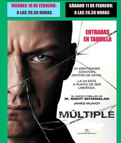 La película Múltiple esta tarde en el Rodríguez Ibarra