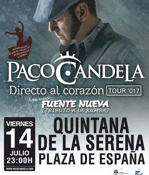 Paco Candela presentará en la localidad el 14 de julio su último disco, ‘Directo al corazón’