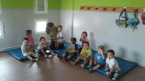 Una de las clases de 2 a 3 años de la guardería 