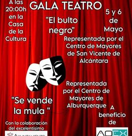 Los Centros de Mayores de San Vicente y Alburquerque celebran una gala de teatro a favor de la AOEx sanvicenteña 