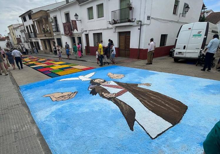 Imagen principal - Solo ocho horas para disfrutar del arte efímero del Corpus Christi