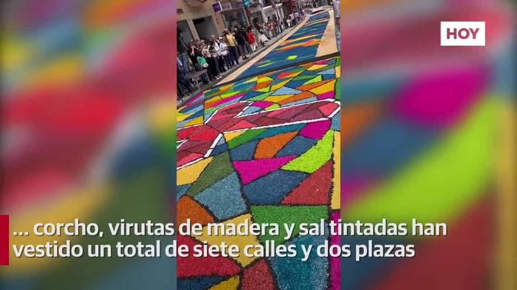 Arte efímero del Corpus Christi en San Vicente de Alcántara