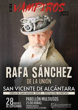 El concierto de Rafa Sánchez, de 'La Unión', inaugurará la Feria de San Miguel-Fiestas del Corcho 2023