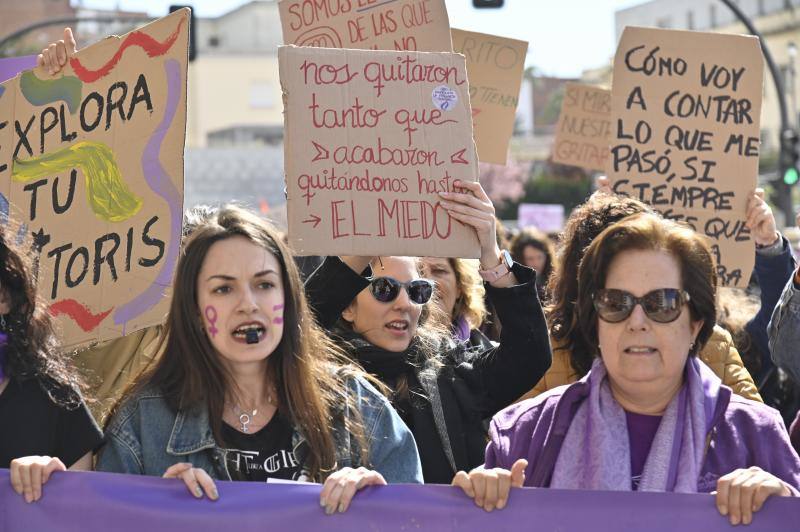 Manifestación por el 8M en Badajoz. 