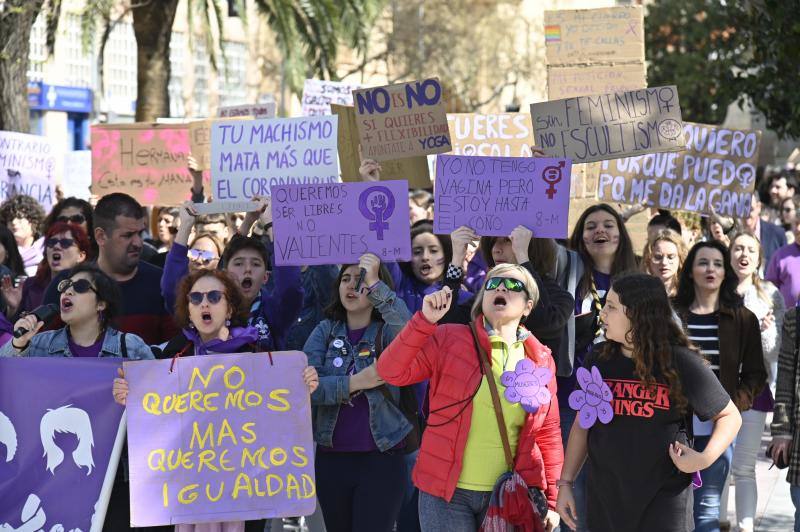 Manifestación por el 8M en Badajoz. 