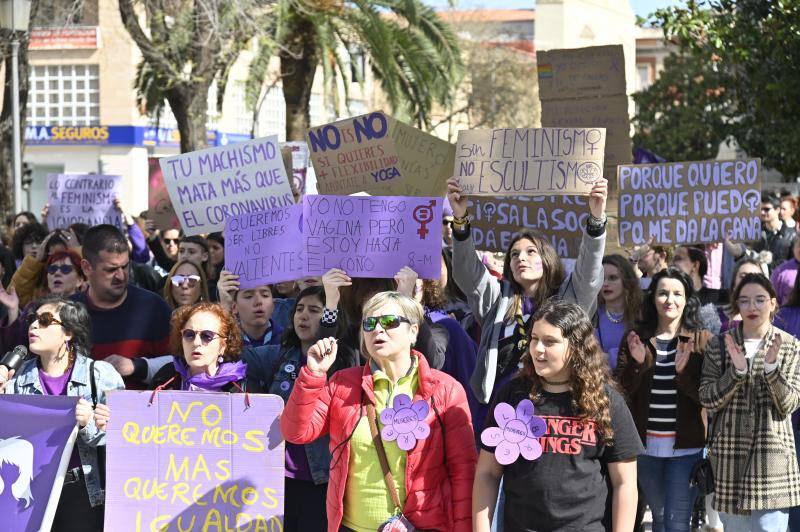 Manifestación por el 8M en Badajoz. 