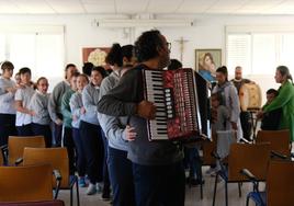 Durante una de las actividades de 'Música a flor de piel'