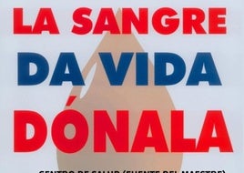 Cartel de la campaña de donaciones.