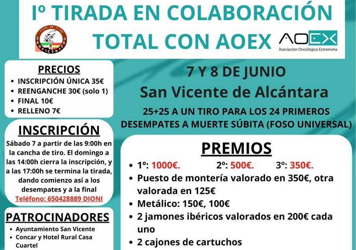 Una tirada al plato solidaria a favor de AOEx San Vicente de Alcántara