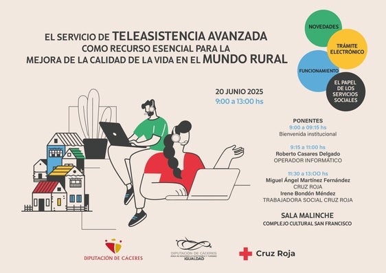 Diputación de Cáceres organiza junto a Cruz Roja una jornada formativa sobre teleasistencia avanzada