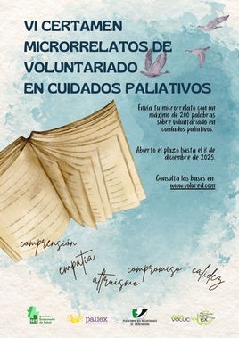 La Plataforma del Voluntariado de Extremadura lanza el VI Certamen de Microrrelatos de Voluntariado en Cuidados Paliativos